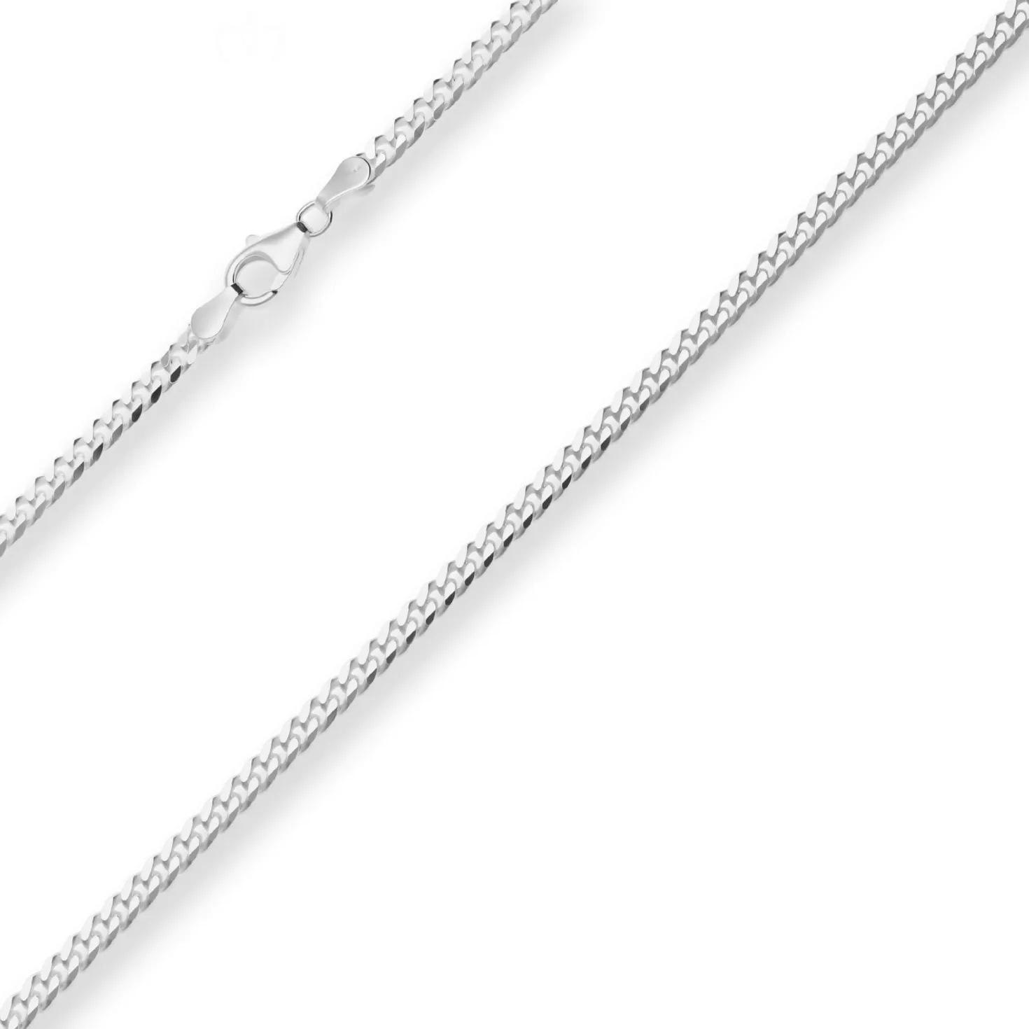 3,6mm Panzerkette Silberkette Collier Halskette aus 925 Silber 55cm