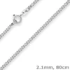 2,1mm Panzerkette Silberkette Collier Halskette aus 925 Silber 80cm