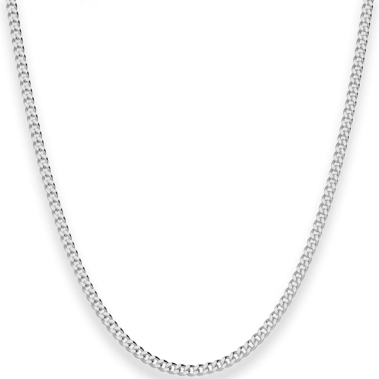 2,7mm Panzerkette Silberkette Collier Halskette aus 925 Silber rhodiniert 45cm