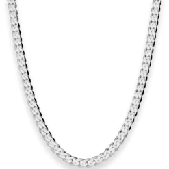 5,3mm Panzerkette Silberkette Collier Halskette aus 925 Silber rhodiniert 50cm