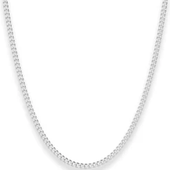 2,7mm Panzerkette Silberkette Collier Halskette aus 925 Silber 45cm