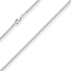 2,4mm Panzerkette Silberkette Collier Halskette aus 925 Silber 80cm