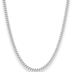 3,3mm Panzerkette Silberkette Collier Halskette aus 925 Silber 70cm