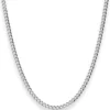 3mm Panzerkette Silberkette Collier Halskette aus 925 Silber rhodiniert 45cm