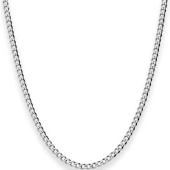 3mm Panzerkette Silberkette Collier Halskette aus 925 Silber rhodiniert 45cm
