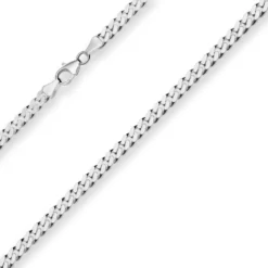 5,4mm Panzerkette Silberkette Collier Halskette aus 925 Silber rhodiniert 55cm