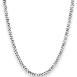 3,3mm Panzerkette Silberkette Collier Halskette aus 925 Silber rhodiniert 45cm
