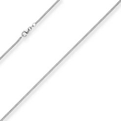 1,7mm Panzerkette Silberkette Collier Halskette aus 925 Silber rhodiniert 55cm