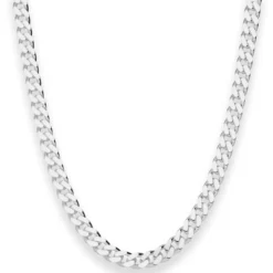 6mm Panzerkette Silberkette Collier Halskette aus 925 Silber 50cm