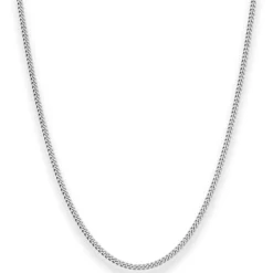 2,1mm Panzerkette Silberkette Collier Halskette aus 925 Silber rhodiniert 38cm