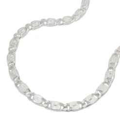 3,2mm Panzerkette S-Panzer Collier Kette, 925 Silber, Silberkette 50cm