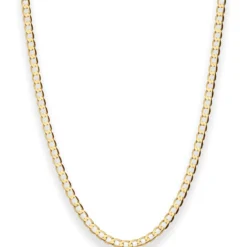2,7mm Panzerkette weit Collier Halskette aus 375 Gold Gelbgold 50cm