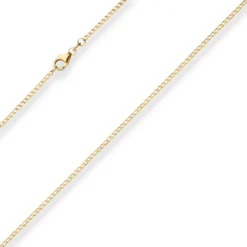 1,6mm Panzerkette weit Collier Halskette aus 585 Gold Gelbgold 40cm