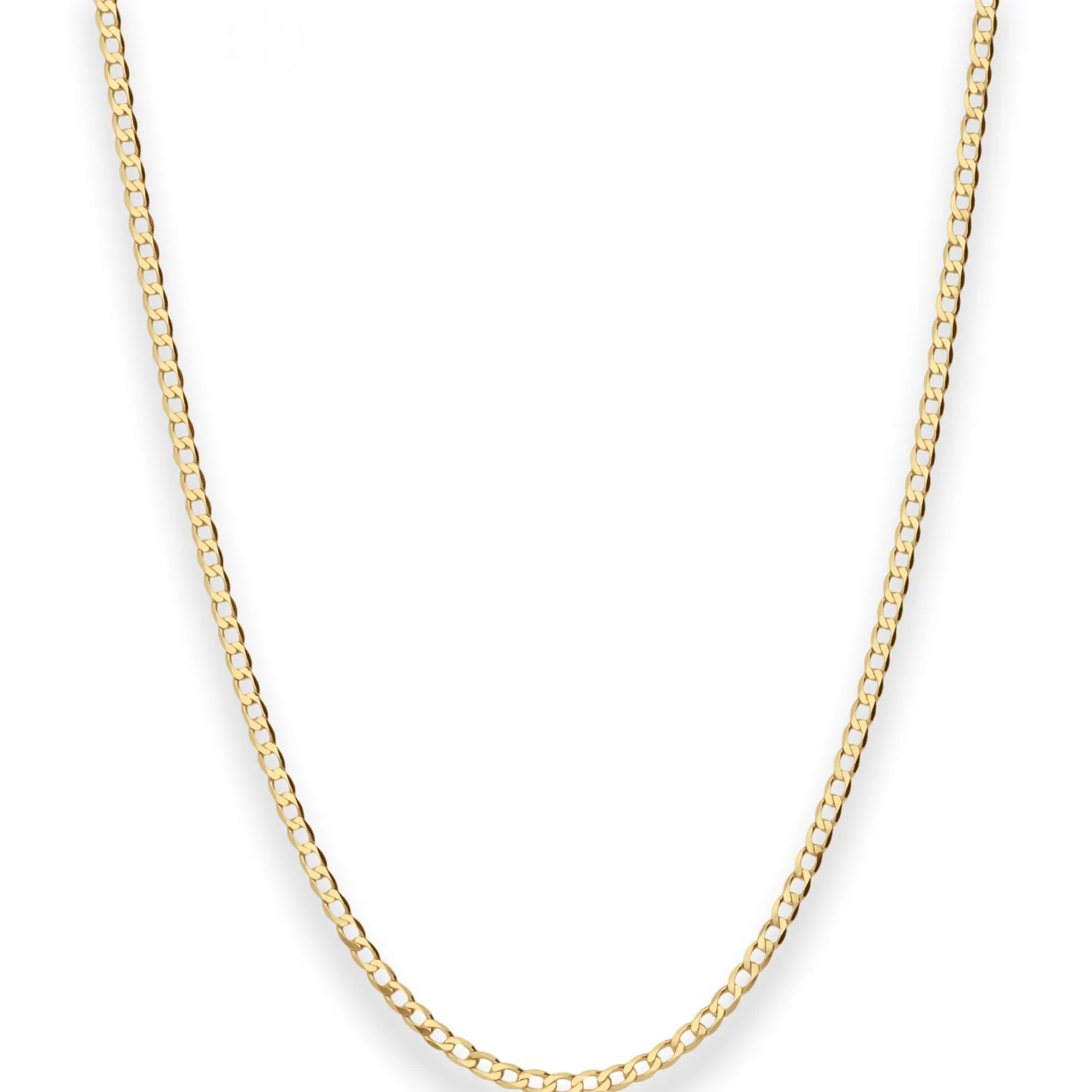 1,6mm Panzerkette weit Collier Halskette aus 333 Gold Gelbgold 50cm