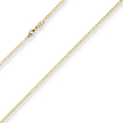 2,1mm Panzerkette weit Goldkette Collier Halskette aus 333 Gold Gelbgold 42cm