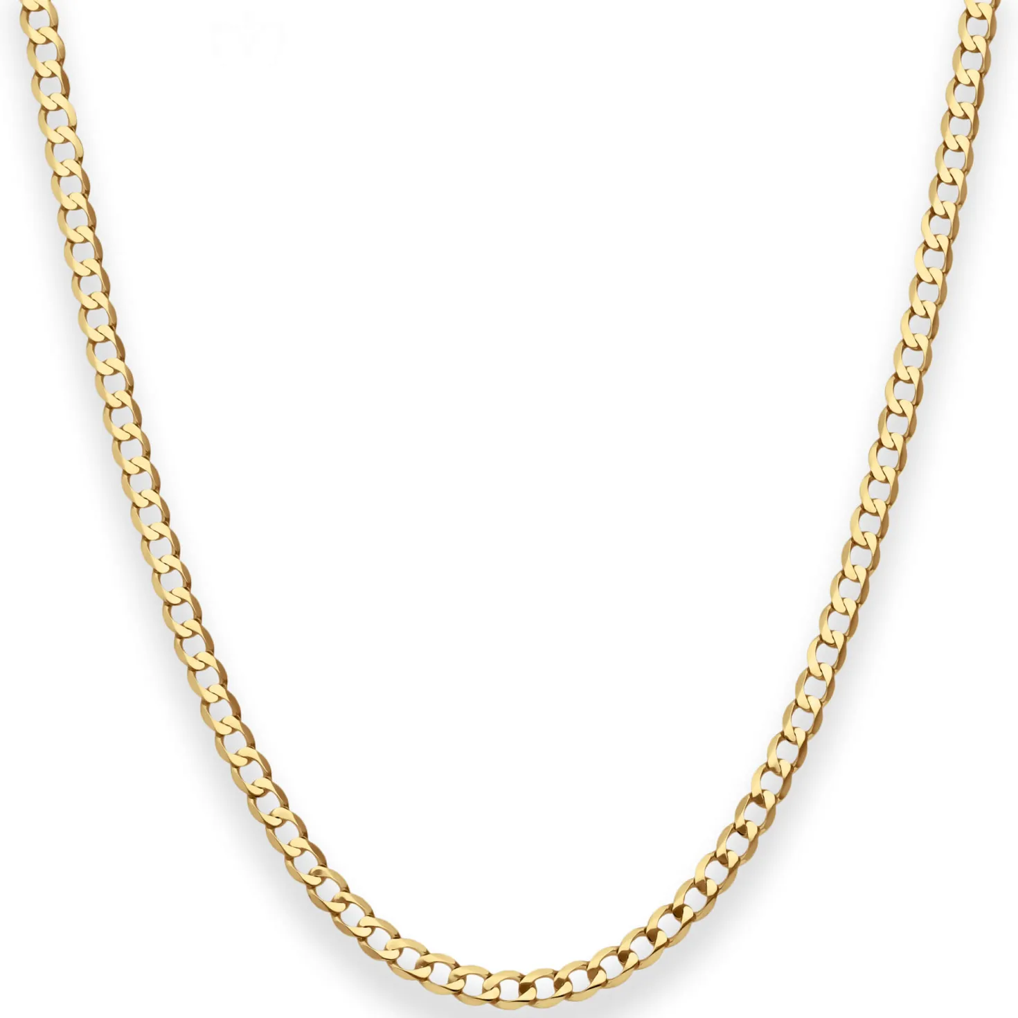 3,3mm Panzerkette weit Goldkette Collier Halskette aus 333 Gold Gelbgold 55cm