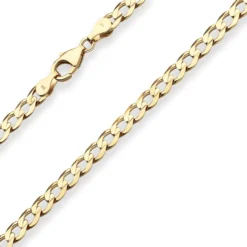 5,5mm Panzerkette weit Goldkette Collier Halskette aus 333 Gold Gelbgold 45cm
