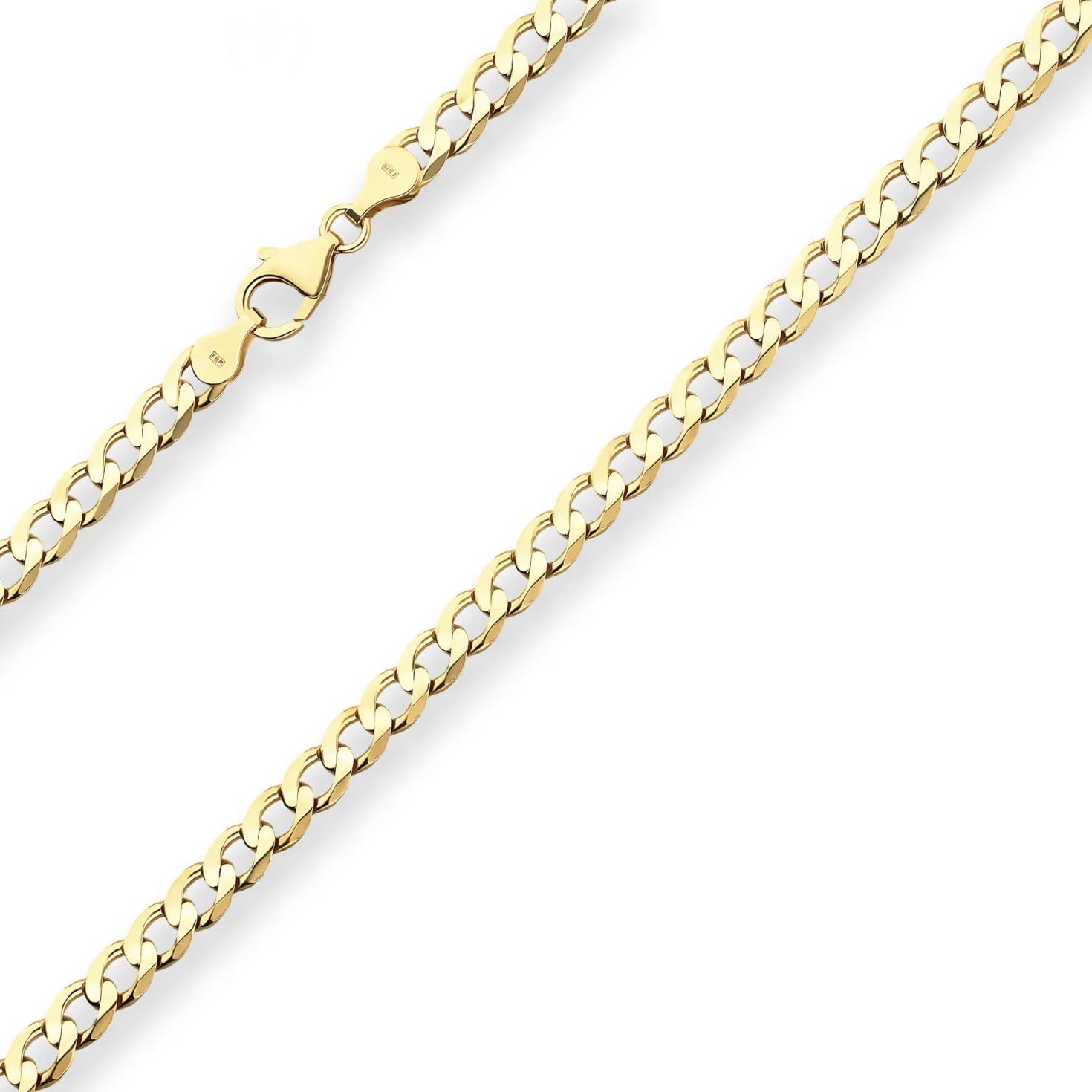 5,5mm Panzerkette weit Goldkette Collier Halskette aus 333 Gold Gelbgold 45cm