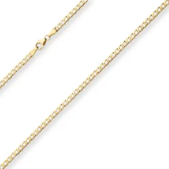 3,3mm Panzerkette weit Goldkette Collier Halskette aus 585 Gold Gelbgold 45cm