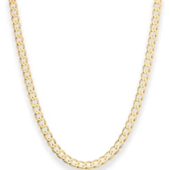4,9mm Panzerkette weit Kette Collier Halskette aus 585 Gold Gelbgold 60cm