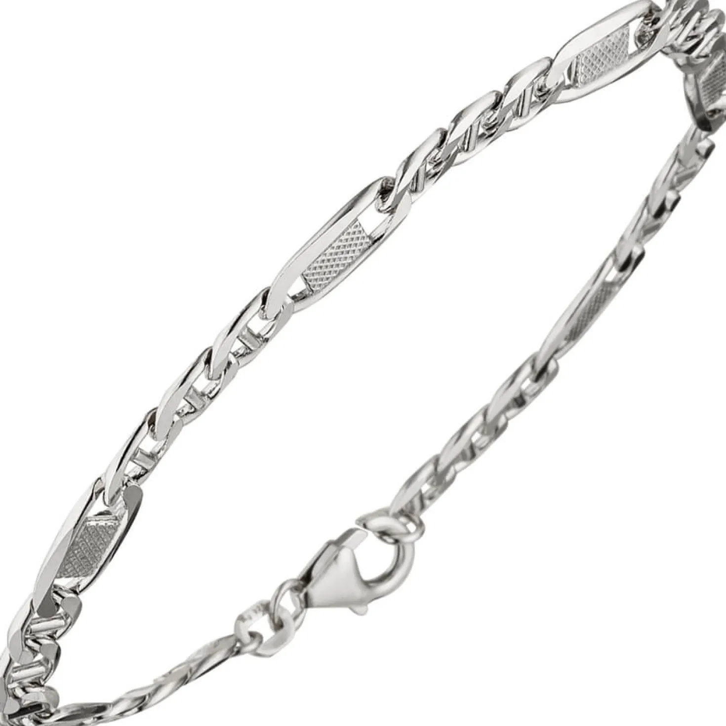 5,2mm Panzersteg-Armband Armkette Armschmuck aus 925 Silber 21cm