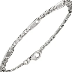 5,2mm Panzersteg-Armband Armkette Armschmuck aus 925 Silber 19cm