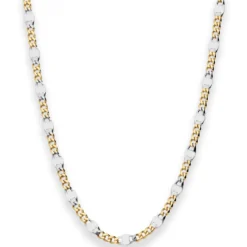 3,1mm Panzerstegkette Collier Halskette aus 585 Gold Gelbgold 50cm