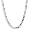 5,2mm Panzerstegkette Kette Collier Halskette aus 925 Silber rhodiniert 50cm