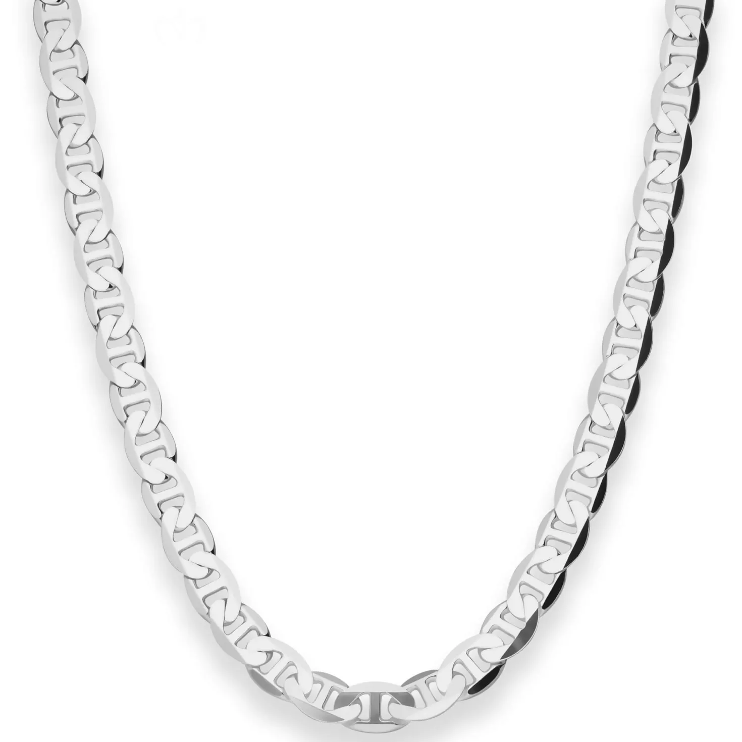 6,5mm Panzerstegkette Silberkette Collier Halskette aus 925 Silber 50cm