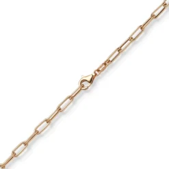 3,5mm Paper Clip Anker weit Armband Armkette aus 585 Gold Rotgold 21cm