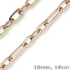 10mm Paper-Clip Armband Armkette Armschmuck aus 585 Gold Rotgold glänzend 19cm