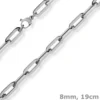8mm Paper Clip Armband Armschmuck Armkette 750 Gold Weißgold 19cm