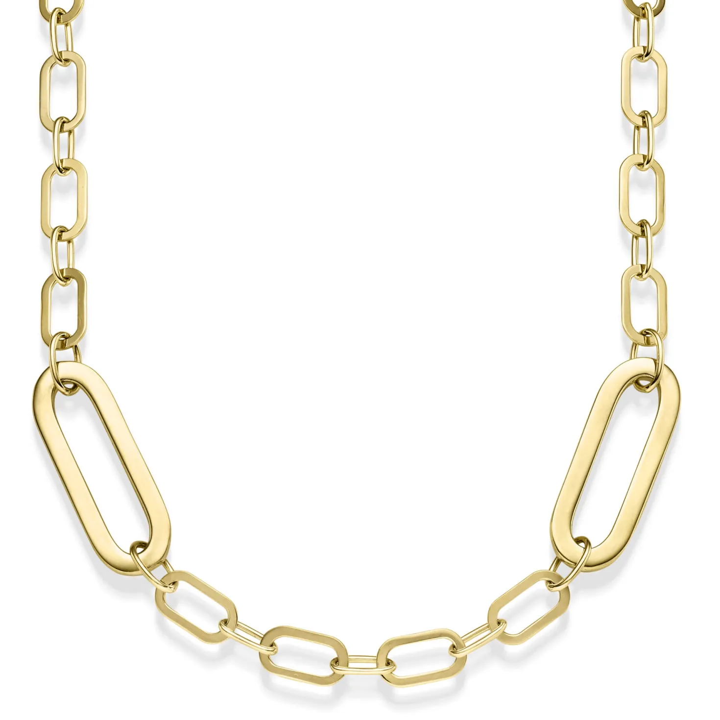 6mm Paper-Clip Kette Halskette Collier aus 585 Gold Gelbgold 90cm