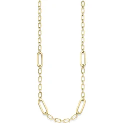 6mm Paper-Clip Kette Halskette Collier aus 585 Gold Gelbgold 50cm