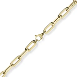 8mm Paper Clip Kette Halskette Collier aus 750 Gold Gelbgold 45cm