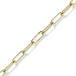 12mm Paper Clip Weit-Anker Armband Armkette aus 585 Gold Gelbgold 22cm