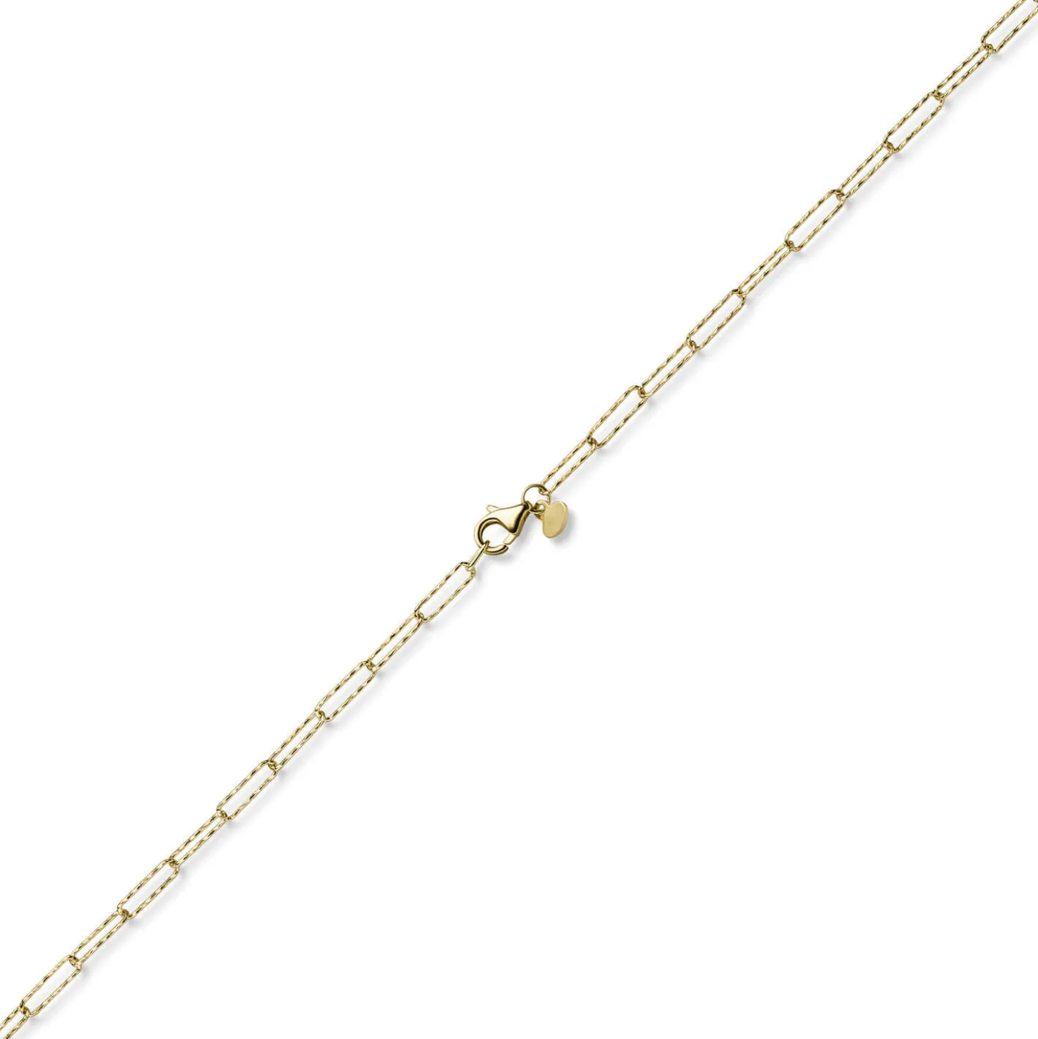 2,5mm Paper Clip Weit-Ankerarmband Armkette 585 Gold Gelbgold strukturiert 21cm