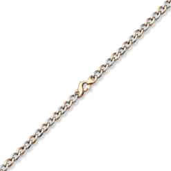 7,5mm Phantasie Armband Armkette aus 585 Gold Weißgold Rotgold bicolor 21cm