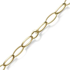 14,5mm Phantasie Armband Armkette aus 585 Gold Gelbgold oval vierkant 22cm