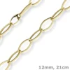 12mm Phantasie Armband Armkette aus 585 Gold Gelbgold glänzend 21cm