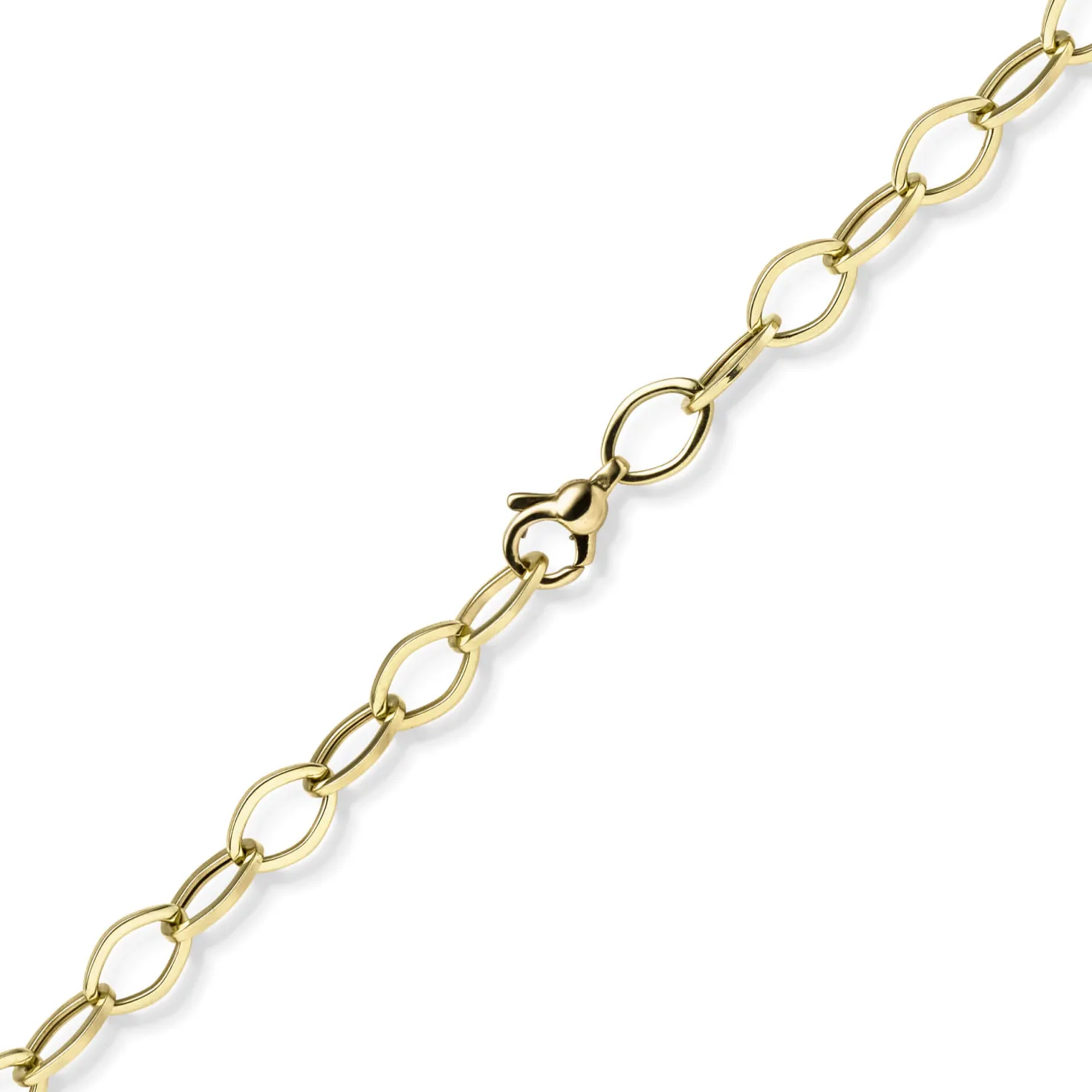 7mm Phantasie Armband Armkette aus 585 Gold Gelbgold glänzend 19cm