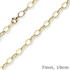 7mm Phantasie Armband Armkette aus 585 Gold Gelbgold glänzend 19cm