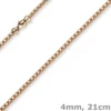 4mm Phantasiearmband Armkette Armschmuck aus 585 Gold Rotgold glänzend 21cm