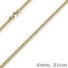 4mm Phantasiearmband Armkette Armschmuck aus 585 Gold Gelbgold glänzend 21cm