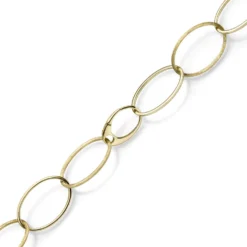 24mm Phantasie Armband Armkette aus 585 Gold Gelbgold matt glänzend 20cm