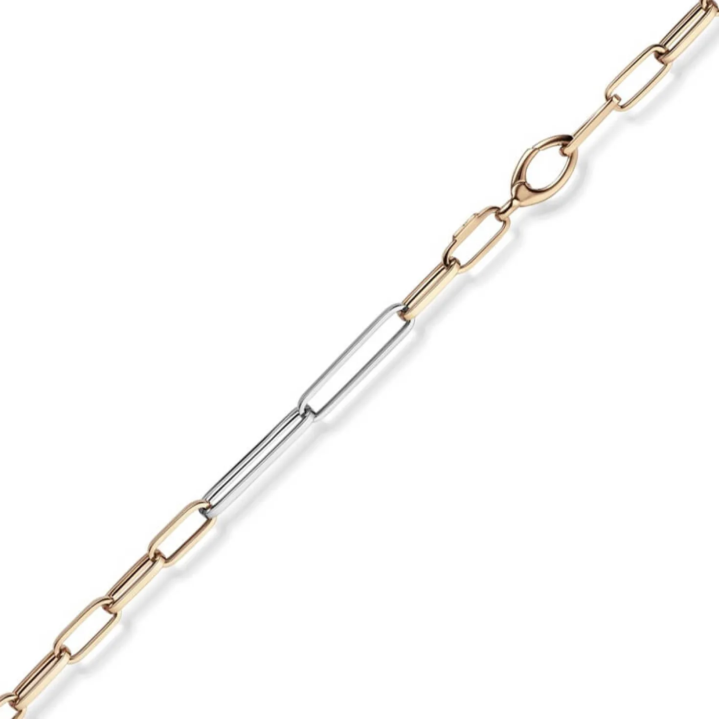 5mm Phantasie Armband Armkette aus 585 Gold Weißgold Rotgold vierkant 21cm