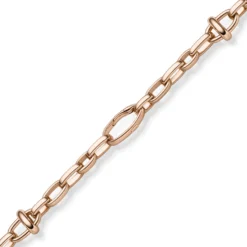 16mm Phantasie-Armband Armkette aus 585 Gold Rogold 21cm