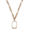 11mm Phantasie Halskette Collier mit Dekoelement 33x51mm 585 Gold Rotgold 55cm