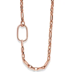 8mm Phantasie Halskette Collier mit Dekoelement 28x49mm 585 Gold Rotgold 55cm
