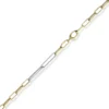 5mm Phantasie Kette Collier aus 585 Gold Gelbgold Weißgold vierkant 50cm